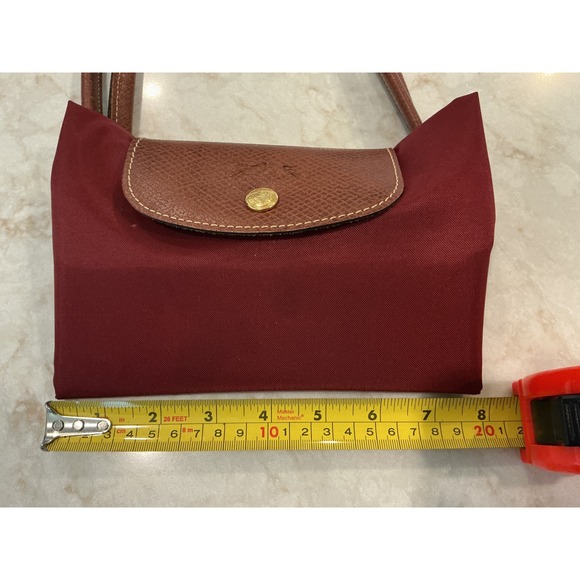 Longchamp Burgundy Red Tote Handbag Purse Top Handle Bag - Picture 8 of 15